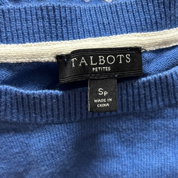 Talbots Blue Dolphin Crewneck Sweater - Picture 2 of 4